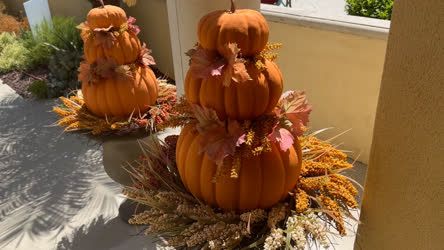 DIY Pumpkin Topiary