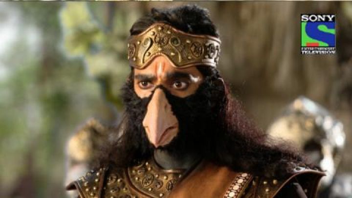 Hanumans in front of Jatayu