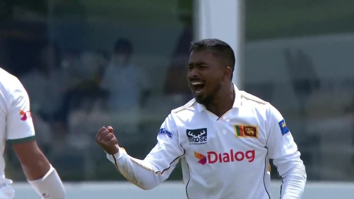 Wicket! Rathnayake Bags His Maiden Test Wicket, Sends Back Shadman