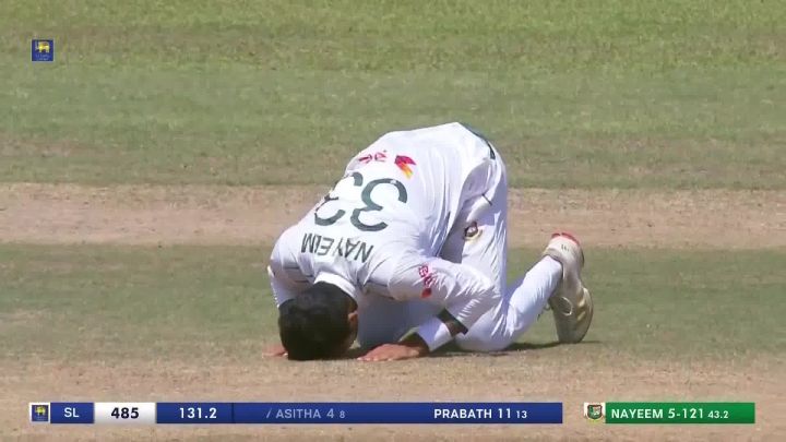 Wicket! Nayeem Takes His Fifth, Sri Lanka Collapse For 485 Runs