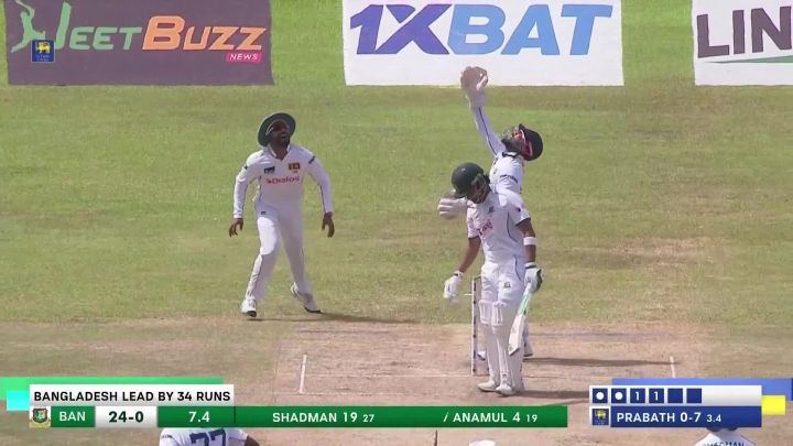 Wicket! Prabath Makes An Early Breakthrough, Anamul Walks Back
