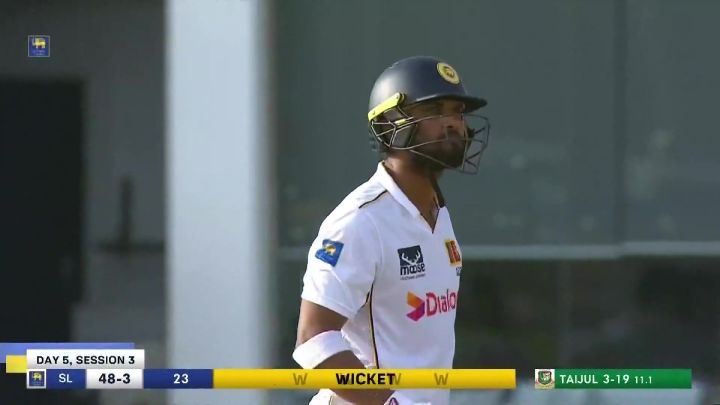 Wicket! Taijul Castles Chandimal With A Beauty