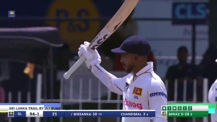 Fifty! Nissanka's Classy Fifty Keeps Sri-Lanka On Track