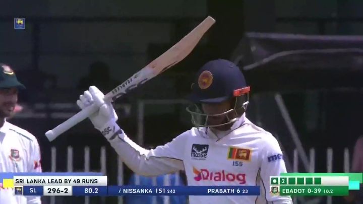 150! Nissanka Raises His Bat After Another Stellar Knock