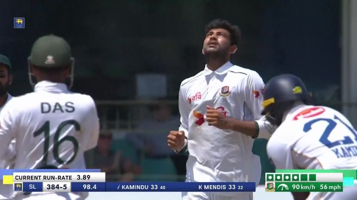 Wicket! Nayeem Skids One Through To Rattle Kamindu’s Stumps