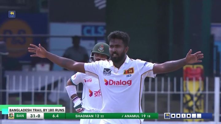 Wicket! Asitha Triggers A Breakthrough Before Tea, Anamul Walks Back