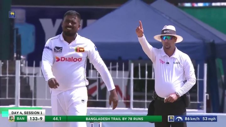Wicket! Ratnayake Pins Hossain LBW, Sri Lanka Dominate The Win Over Bangladesh