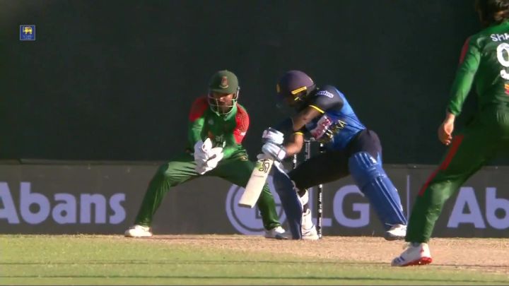 Four! Liyanage Slices It Away For A Boundary