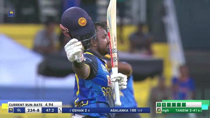 Hundred! Asalanka Comes Up With A Fantastic Century For Sri Lanka