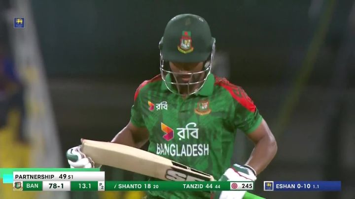Fifty! Tanzid-Shanto Build Up A Steady Partnership For Bangladesh