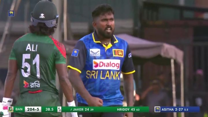 Wicket! Asitha Strikes Gold With Sharp Nipper, Jaker Walks Back