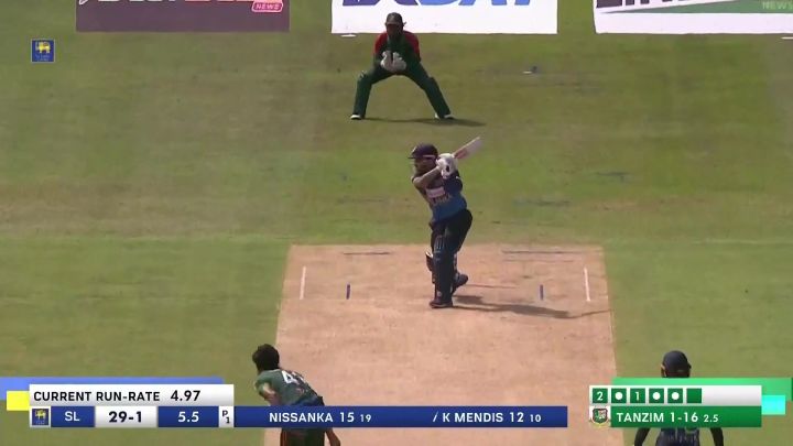 Four! Mendis Threads A Perfect Drive Through Extra Cover