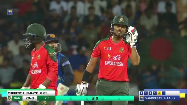 Six! Naim Brilliantly Slog Sweeps It Over The Ropes