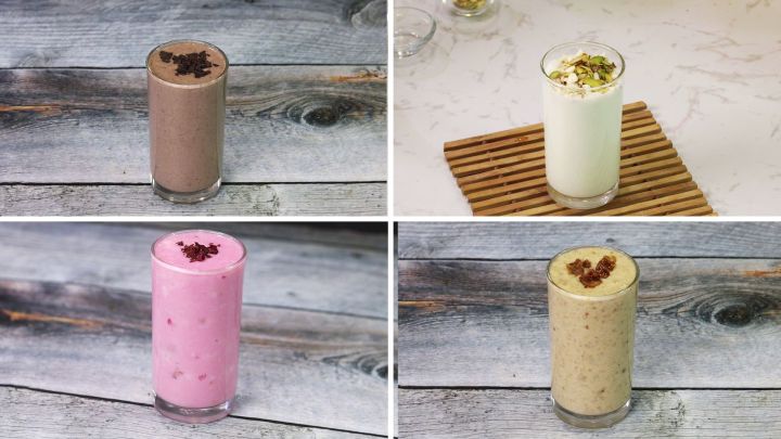 Four Types Of Milkshakes